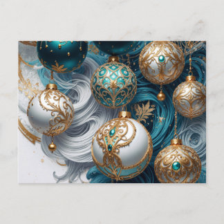 Weihnachtskarte Postkarte mit luxuriösen Ornamente ポストカード