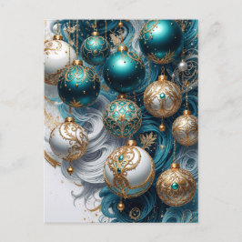 Weihnachtskarte Postkarte mit luxuriösen Ornamente ポストカード