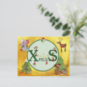 Weihnachtskolage Postkarte ポストカード (スタンド正面)