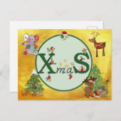 Weihnachtskolage Postkarte ポストカード (正面/裏面)