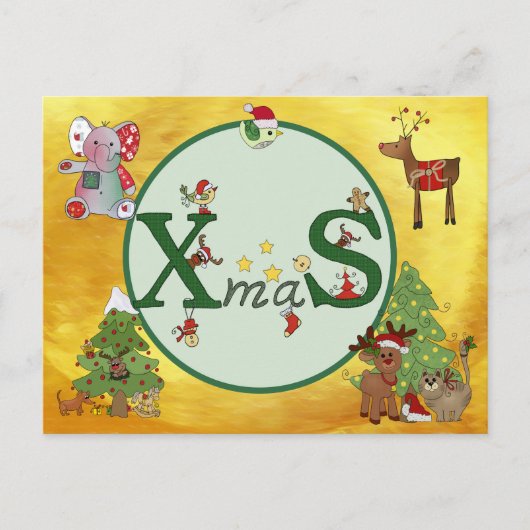 Weihnachtskolage Postkarte ポストカード (正面)