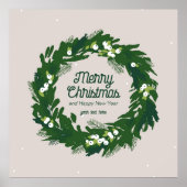 Weihnachtskranz in grün. Poster ポスター (正面)