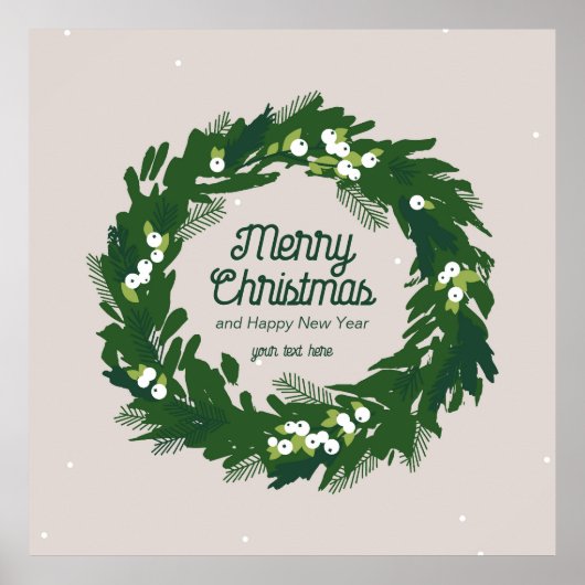 Weihnachtskranz in grün. Poster ポスター (正面)