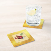 Weihnachtskugel スクエアペーパーコースター (インサイチュ)