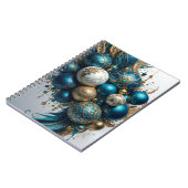 Weihnachtskugeln Gold Blau Luxus Fest ノートブック (左側)