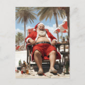 Weihnachtsmann im Urlaub ポストカード (正面)