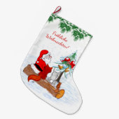 Weihnachtsmann KaninchenキツネEichhhernchen, Deutsch ラージクリスマスストッキング (正面 (吊り時))