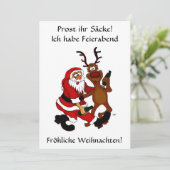 Weihnachtsmann mit Elch - Prost ihr Säcke! シーズンカード (スタンド正面)