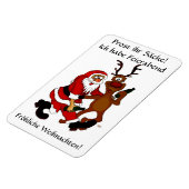 Weihnachtsmann mit Elch - Prost ihr Säcke! マグネット (左側)