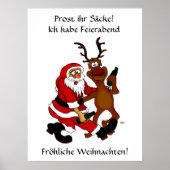 Weihnachtsmann mit Elch - Prost ihr Saycke! ポスター (正面)