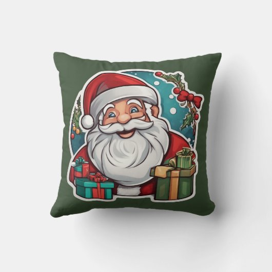 Weihnachtsmann mit Geschenken -  クッション (裏面)