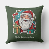 Weihnachtsmann mit Geschenken - クッション (裏面)