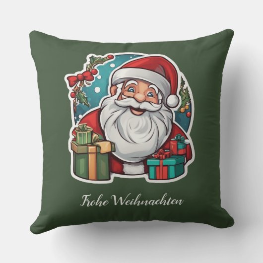 Weihnachtsmann mit Geschenken - クッション (裏面)