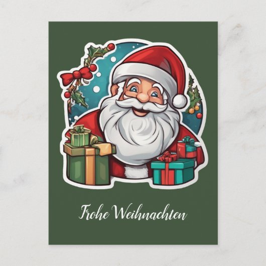 Weihnachtsmann mit Geschenken - ポストカード (正面)