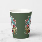 Weihnachtsmann mit Geschenken - 紙コップ (左)