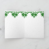 Weihnachtsmann mit Hund Katze auf Deutsch シーズンカード (内部)