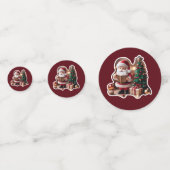 Weihnachtsmann mit Tannenbaum in 3D -  コンフェッティ (裏面)