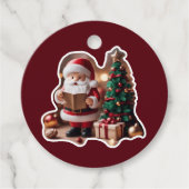 Weihnachtsmann mit Tannenbaum in 3D -  フェイバータグ (正面)