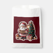 Weihnachtsmann mit Tannenbaum in 3D -  フェイバーバッグ (正面)