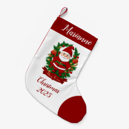 Weihnachtsmann mit Tannenzweigen -  スモールクリスマスストッキング