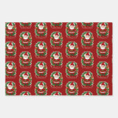 Weihnachtsmann mit Tannenzweigen -  ラッピングペーパーシート (正面2)