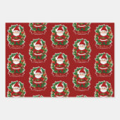 Weihnachtsmann mit Tannenzweigen -  ラッピングペーパーシート (正面)