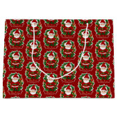 Weihnachtsmann mit Tannenzweigen -  ラージペーパーバッグ (正面)