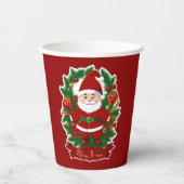 Weihnachtsmann mit Tannenzweigen - 紙コップ (正面)