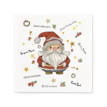 Weihnachtsmann mit Wihnachtsgrüßen