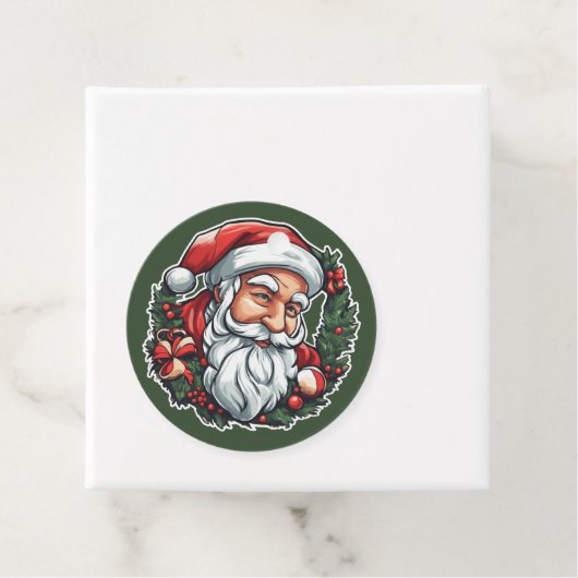 Weihnachtsmannkopf mit Kranz -  フェイバータグ (インサイチュ)