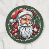 Weihnachtsmannkopf mit Kranz -  フェイバータグ (正面)