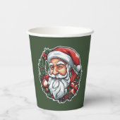 Weihnachtsmannkopf mit Kranz -  紙コップ (裏面)