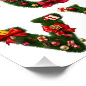 Weihnachtsmonogramm ABC, Alphabet, alle Buchstaben ポスター (コーナー)