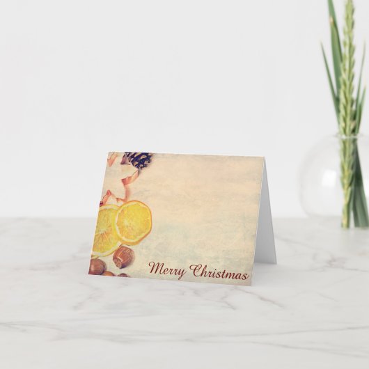 Weihnachtsmotiv mit Fruchten... シーズンカード (正面)