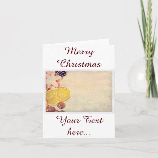 Weihnachtsmotiv mit Fruchten... シーズンカード (正面)