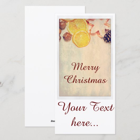 Weihnachtsmotiv mit Fruchten... シーズンカード (正面/裏面)