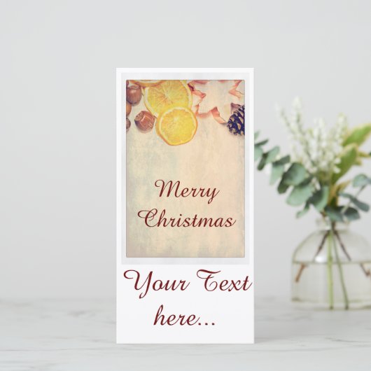 Weihnachtsmotiv mit Fruchten... シーズンカード (スタンド正面)