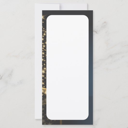 Weihnachtsmotiv mit goldenem Weihnachtsbaum (裏面)