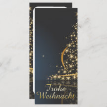 Weihnachtsmotiv mit goldenem Weihnachtsbaum