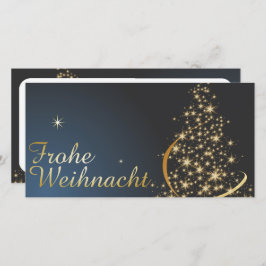 Weihnachtsmotiv mit goldenem Weihnachtsbaum