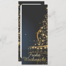 Weihnachtsmotiv mit goldenem Weihnachtsbaum