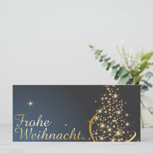 Weihnachtsmotiv mit goldenem Weihnachtsbaum (スタンド正面)
