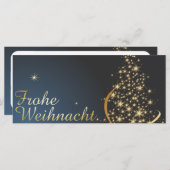 Weihnachtsmotiv mit goldenem Weihnachtsbaum (正面/裏面)