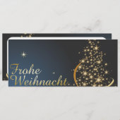 Weihnachtsmotiv mit goldenem Weihnachtsbaum (正面/裏面)