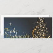 Weihnachtsmotiv mit goldenem Weihnachtsbaum (正面/裏面)