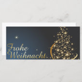 Weihnachtsmotiv mit goldenem Weihnachtsbaum (正面/裏面)