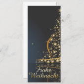 Weihnachtsmotiv mit goldenem Weihnachtsbaum (正面/裏面)