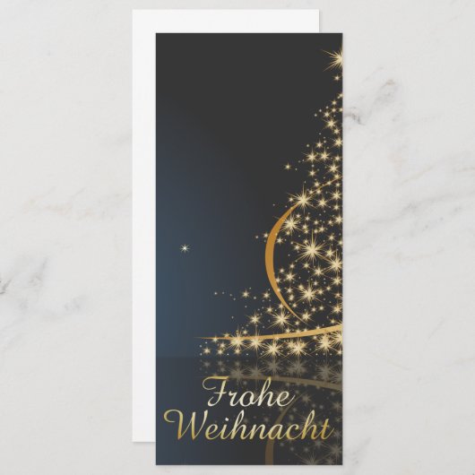 Weihnachtsmotiv mit goldenem Weihnachtsbaum (正面/裏面)