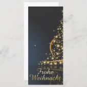 Weihnachtsmotiv mit goldenem Weihnachtsbaum (正面/裏面)