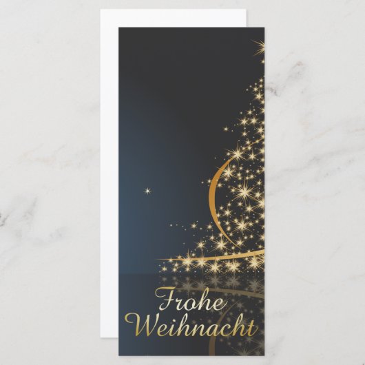 Weihnachtsmotiv mit goldenem Weihnachtsbaum (正面/裏面)